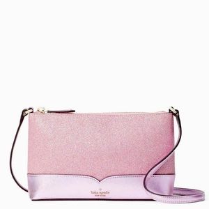 Kate Spade Lola Glitter Crossbody Purse Pink